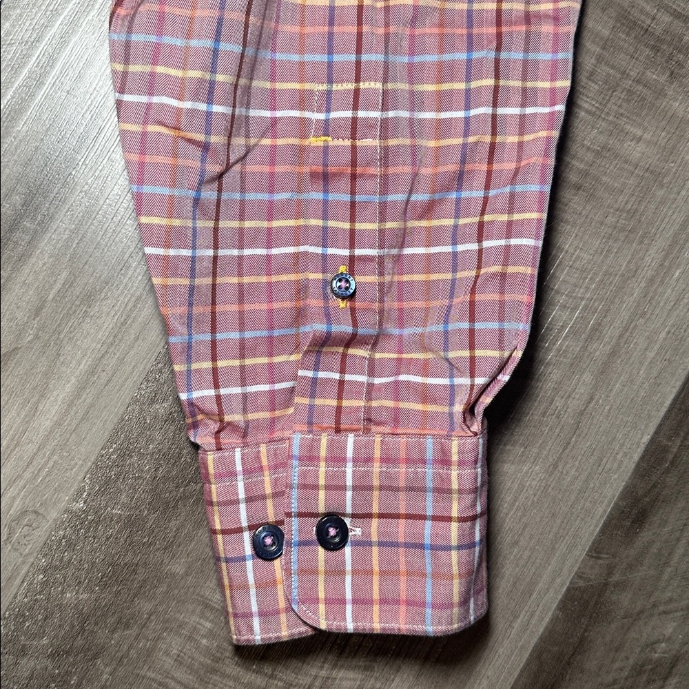 Robert Talbott Classic Striped Checkered Long Sle… - image 4